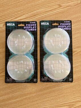 NECA Clear Display Stands for 6" to 8" Action Figures (2) 10 Packs NEW